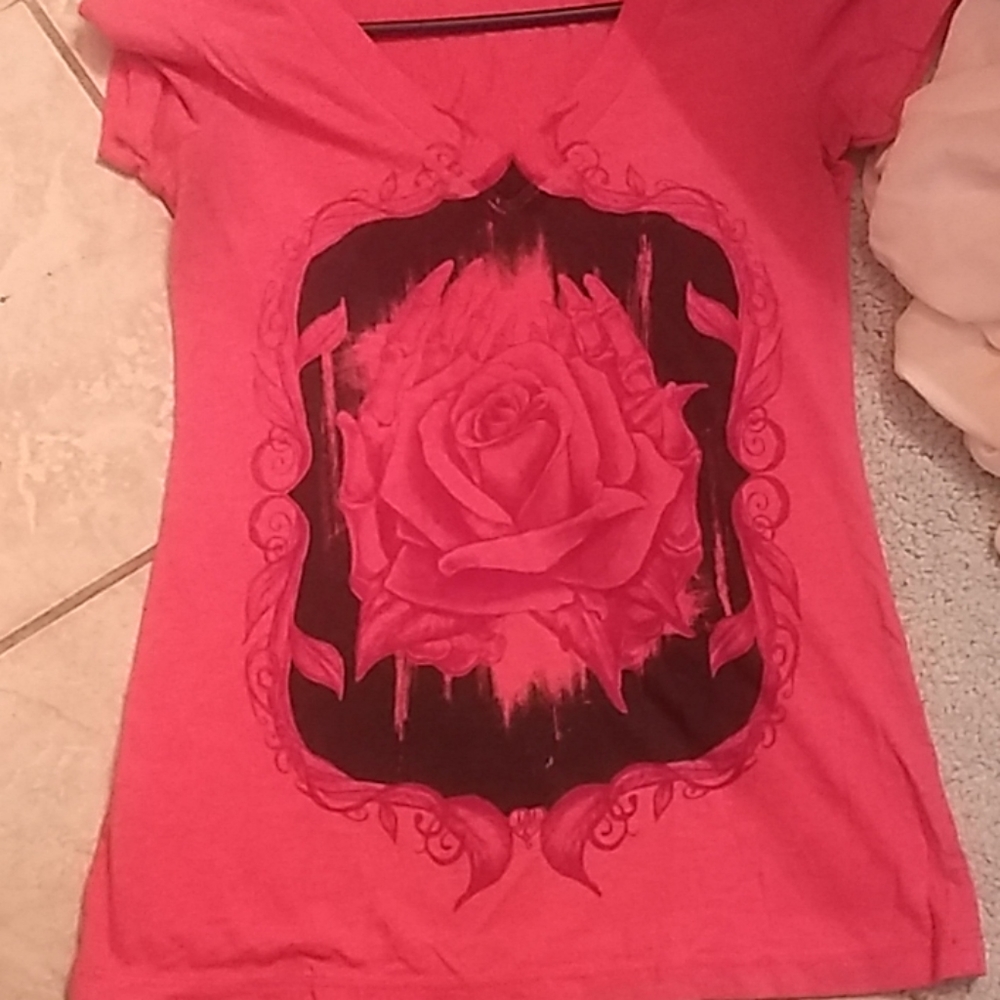 Metal Mulisha -Skull hands holding rose